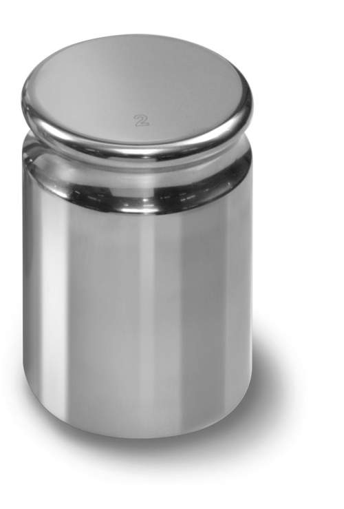 E2, 10 kg, individueel gewicht, compacte vorm of cilindrisch, gepolijst roestvrij staal